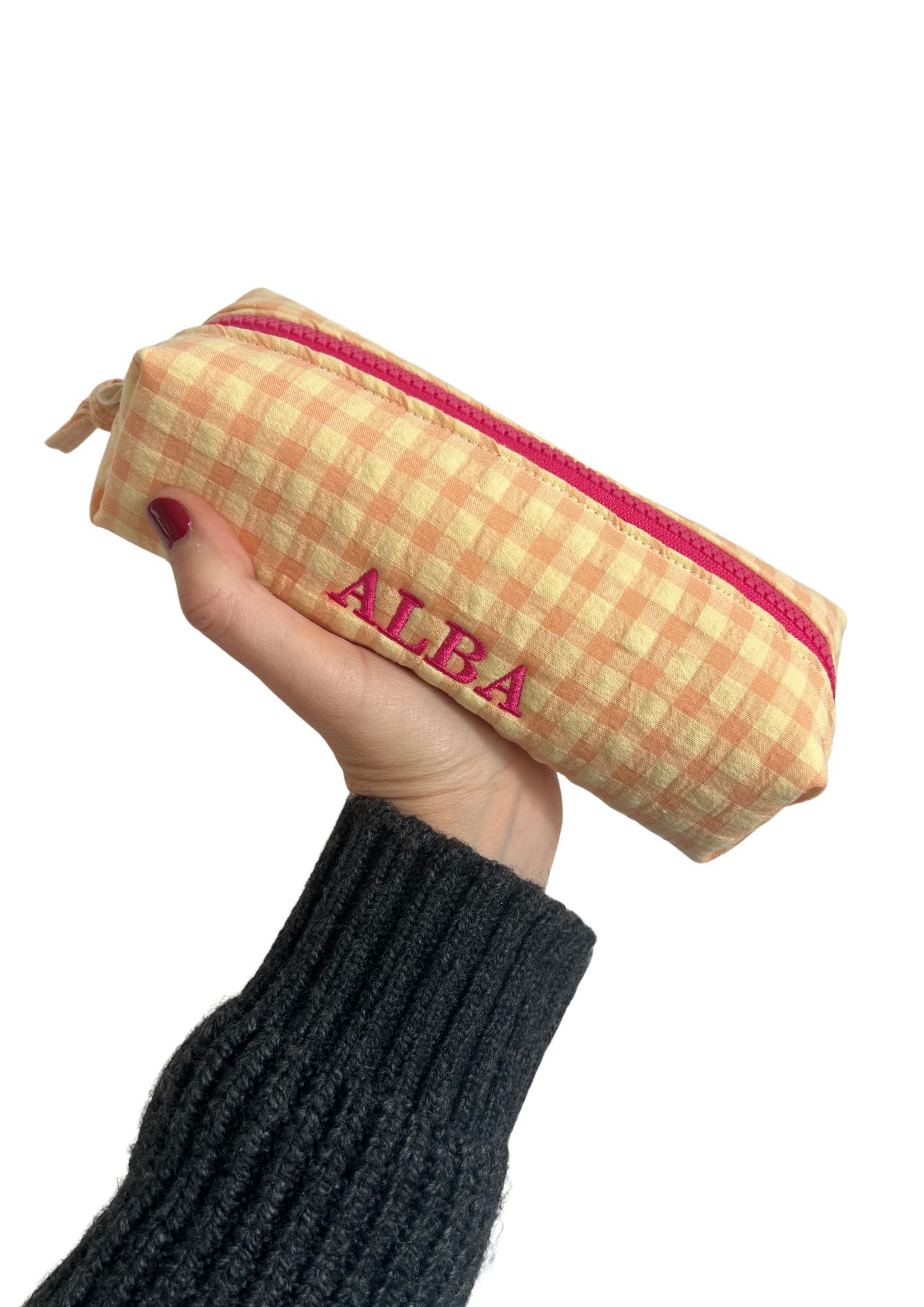 Estuche cuadros naranja